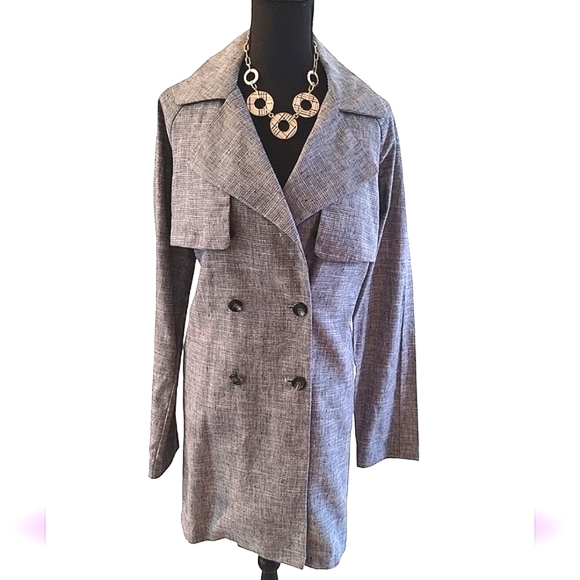 Forever 21 Double Breasted Trench Coat Size L NWT - Picture 1 of 6